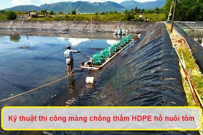 Kích thước bạt HDPE tối ưu cho hồ tôm cần tính toán kỹ lưỡng dựa trên diện tích và độ sâu